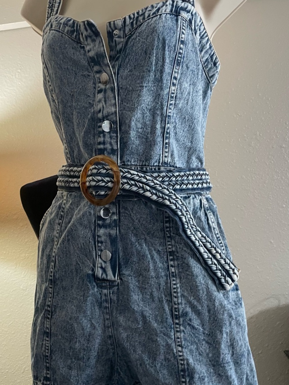 River Island denim short jumpsuit